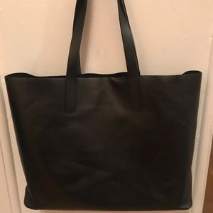 Everlane Black Leather Day Market Tote